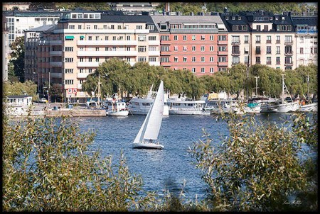 Segelbåt på Riddarfjärden